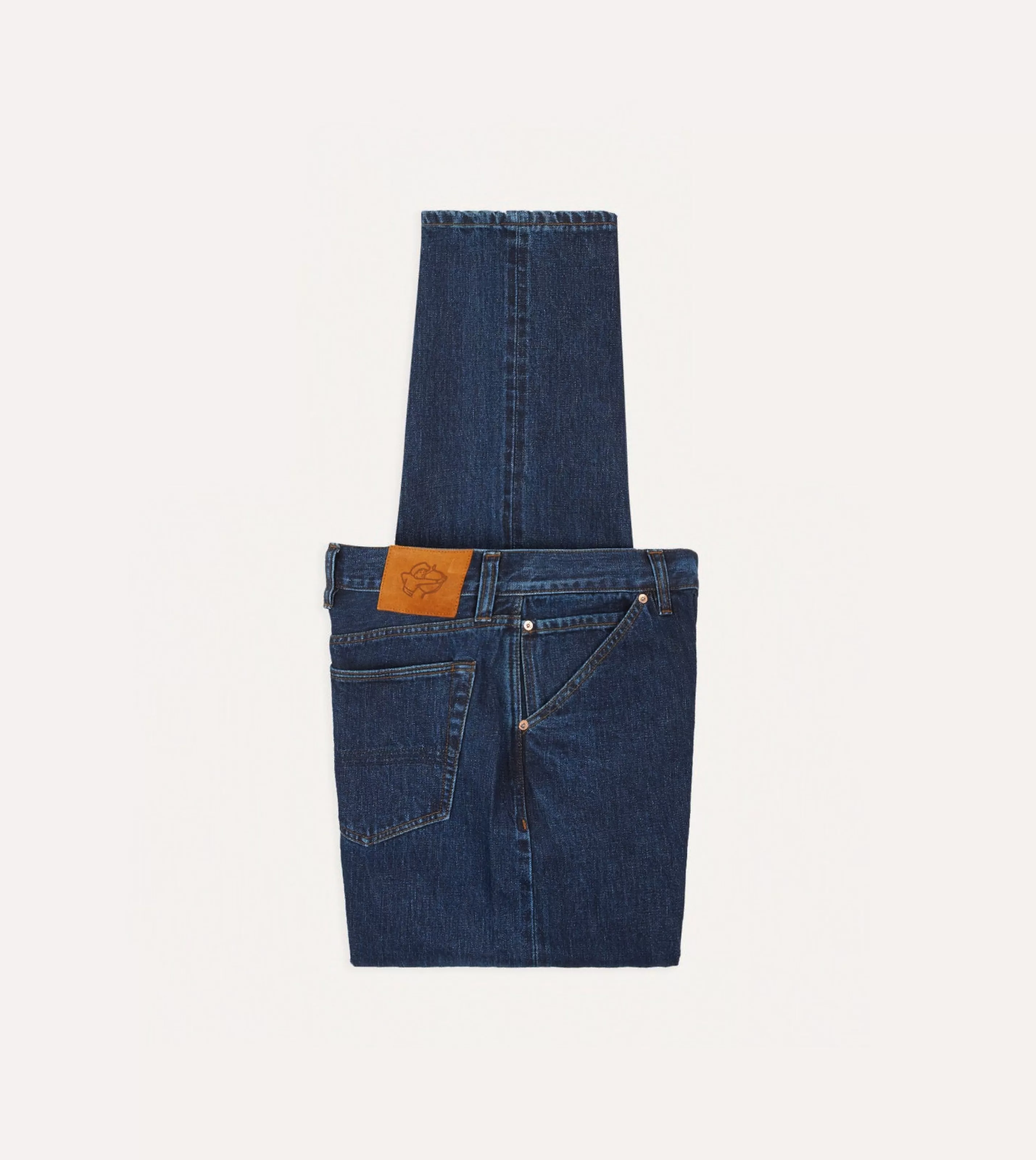 Drake’s Trousers | Denim | 14.2oz Japanese Selvedge Denim Five-Pocket Jeans Stone wash