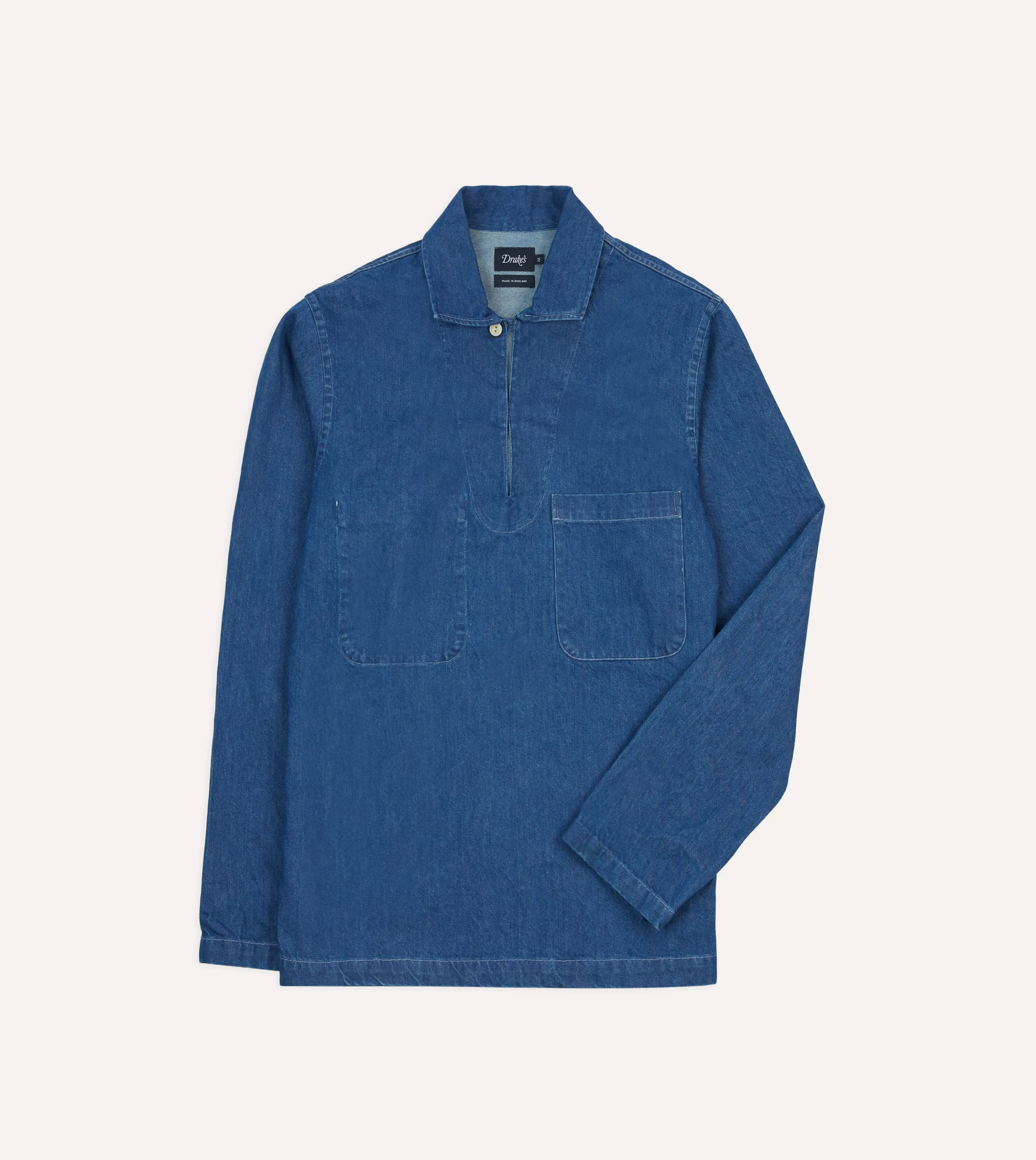 Drake’s Shirts | Denim | Stone Wash Denim Smock