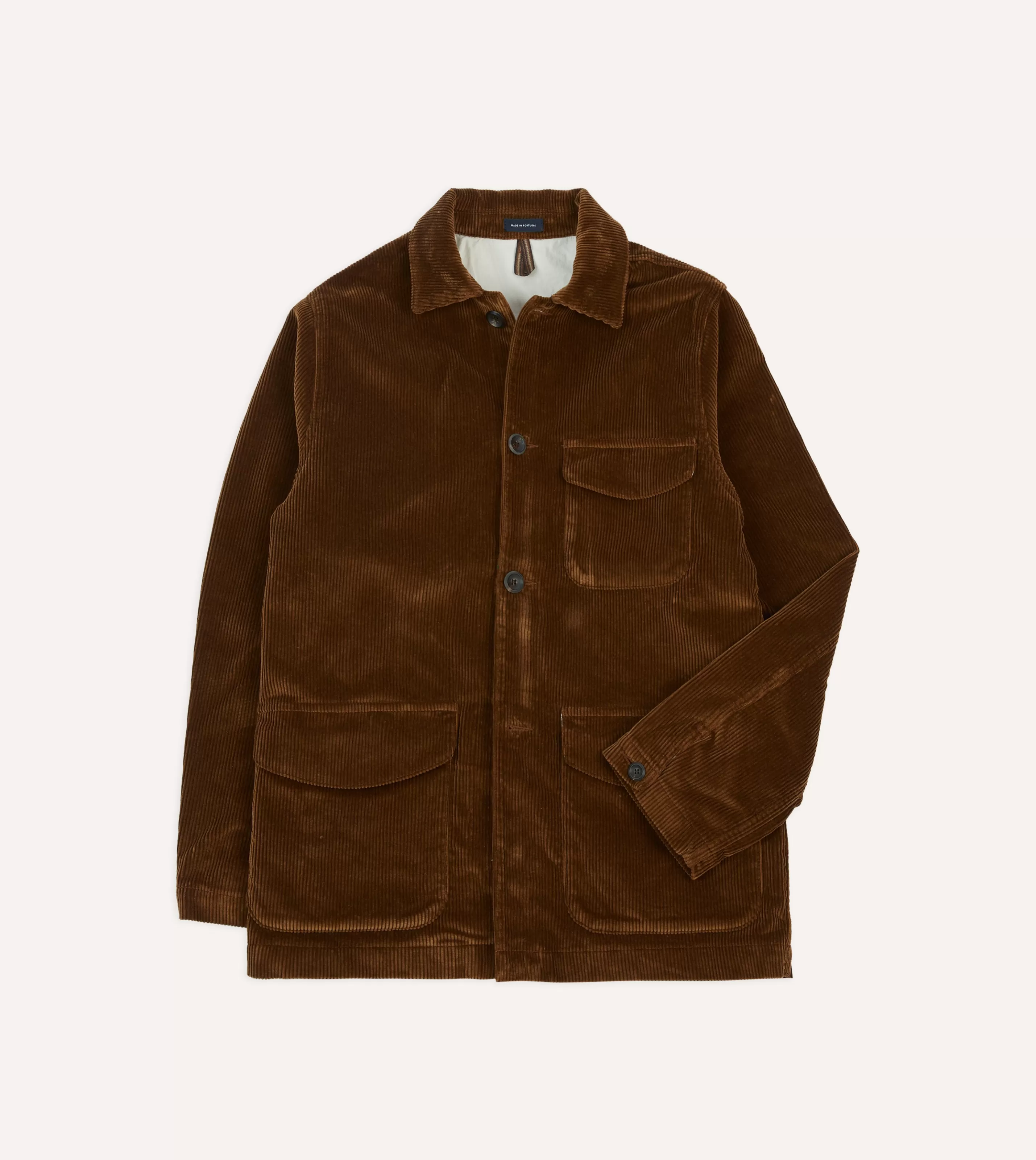 Drake’s Coats & Jackets | Chore Jackets | Tan Corduroy Three-Pocket Field Jacket