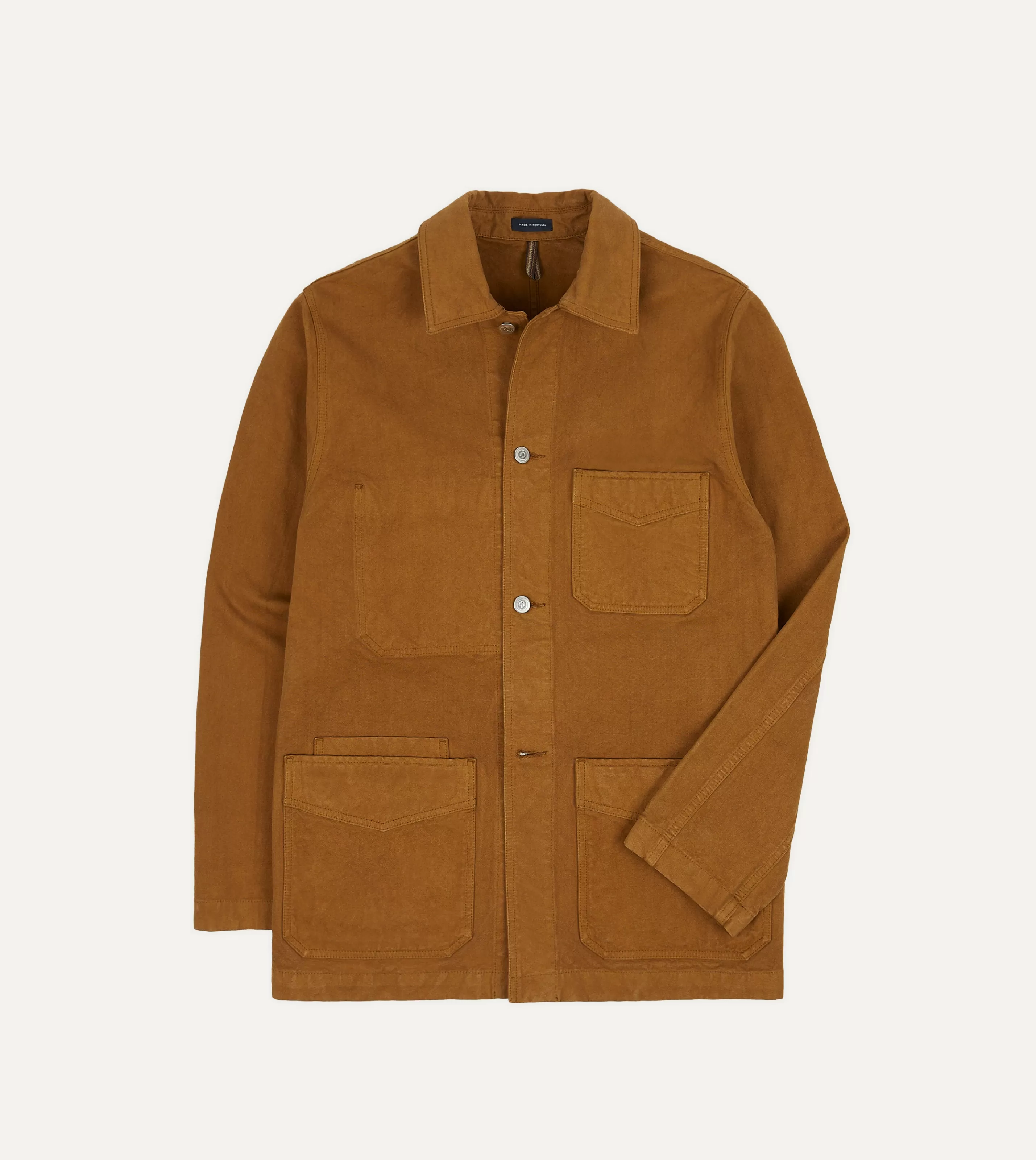 Drake’s Coats & Jackets | Chore Jackets | Tobacco Cotton Duck Canvas Five-Pocket Chore Jacket