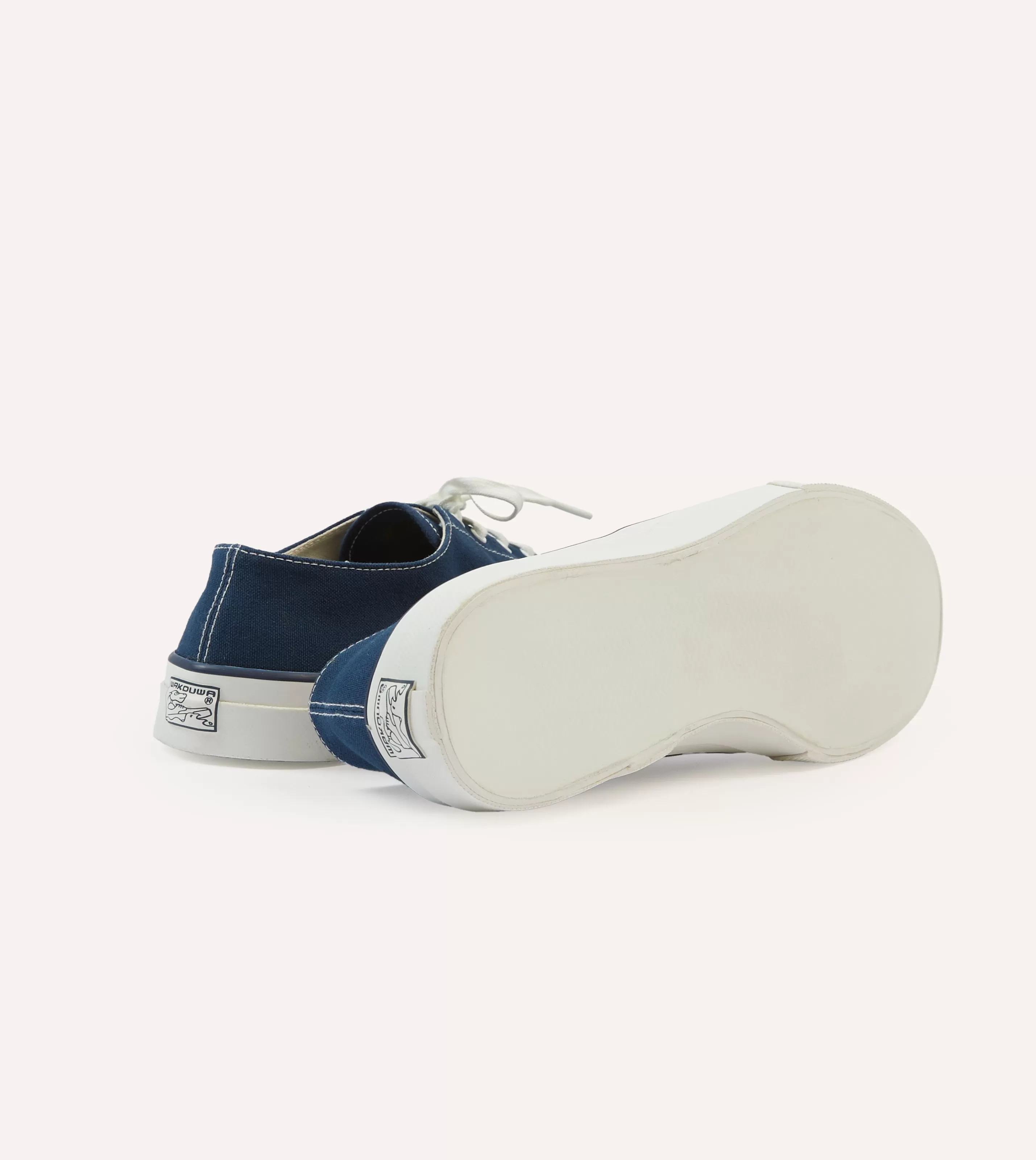 Drake’s Trainers | Casual Footwear | Wakouwa By Anatomica Cotton Canvas Oxford Trainers Navy