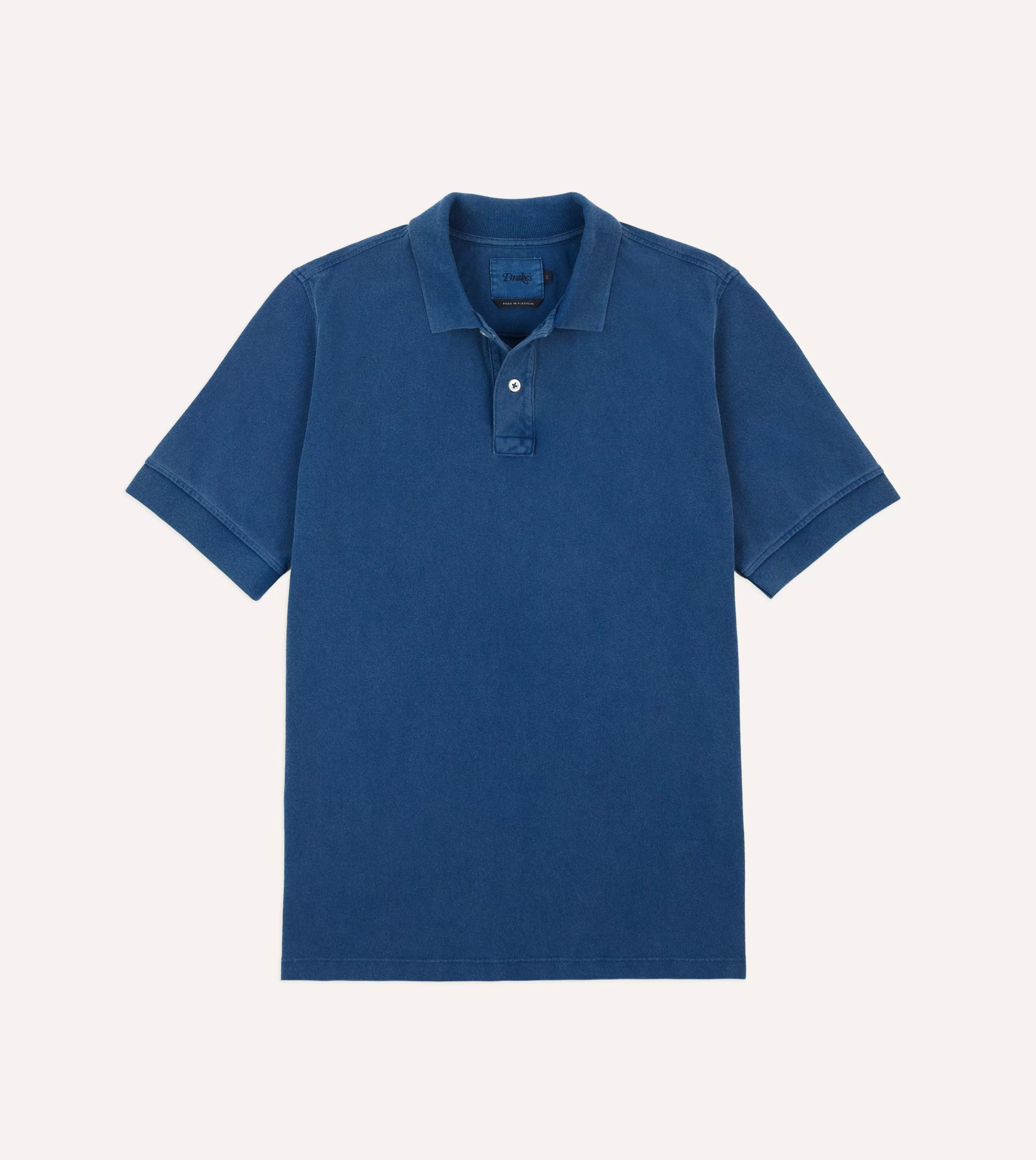 Drake’s Polos & Sweatshirts | Piqué Cotton Polo Shirt Washed indigo