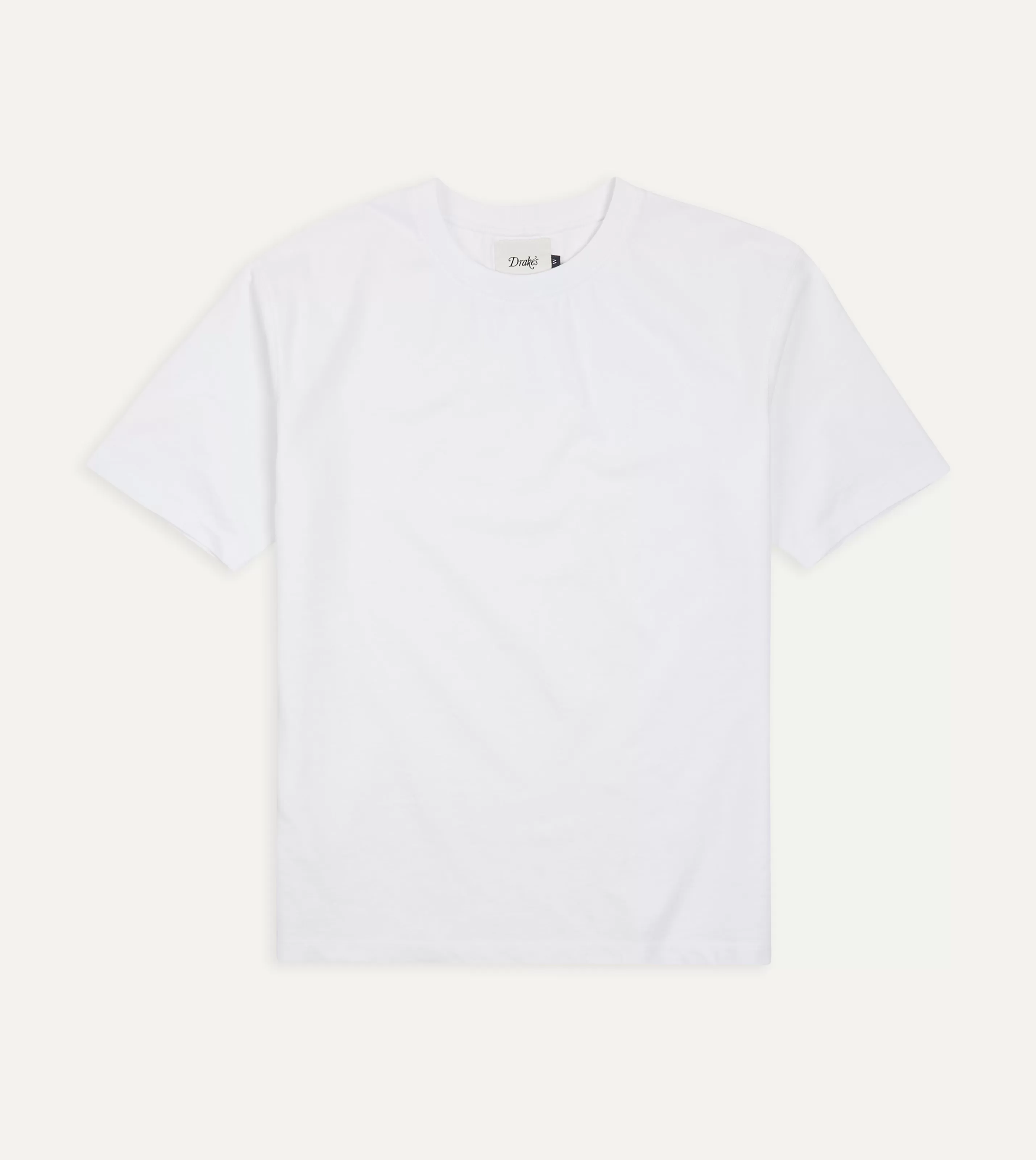 Drake’s T-Shirts | T-Shirts | Cotton Crew Neck Hiking T-Shirt White