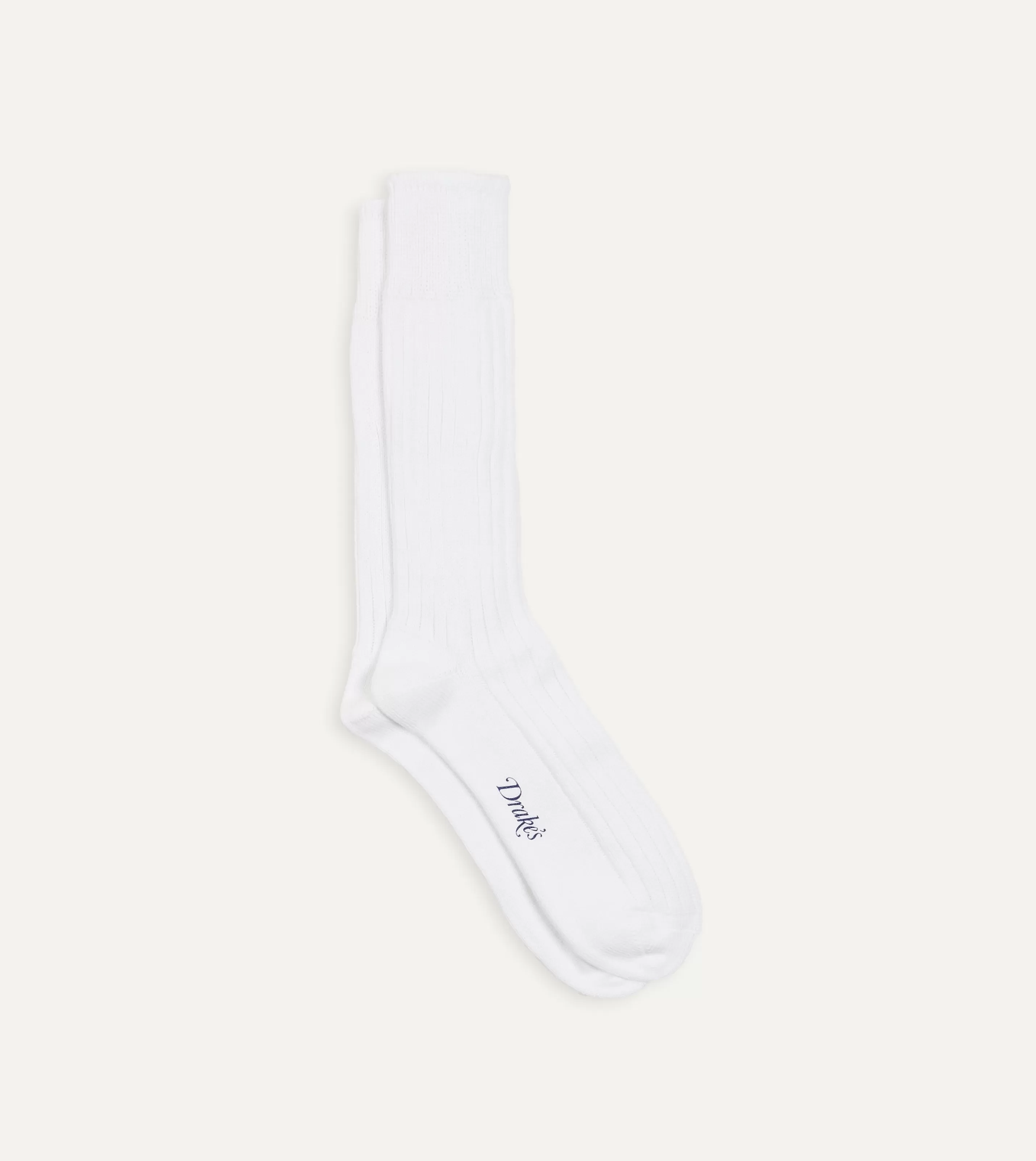 Drake’s Socks | Cotton Sports Socks White