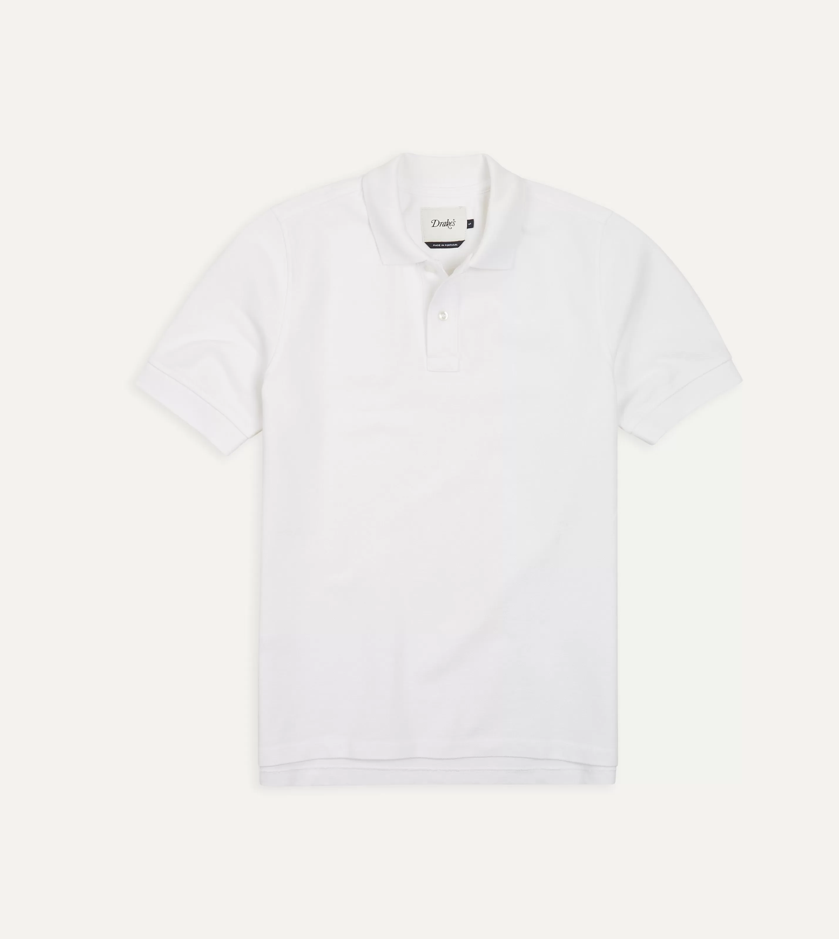 Drake’s Polos & Sweatshirts | Polos & Sweatshirts | Piqué Cotton Polo Shirt White