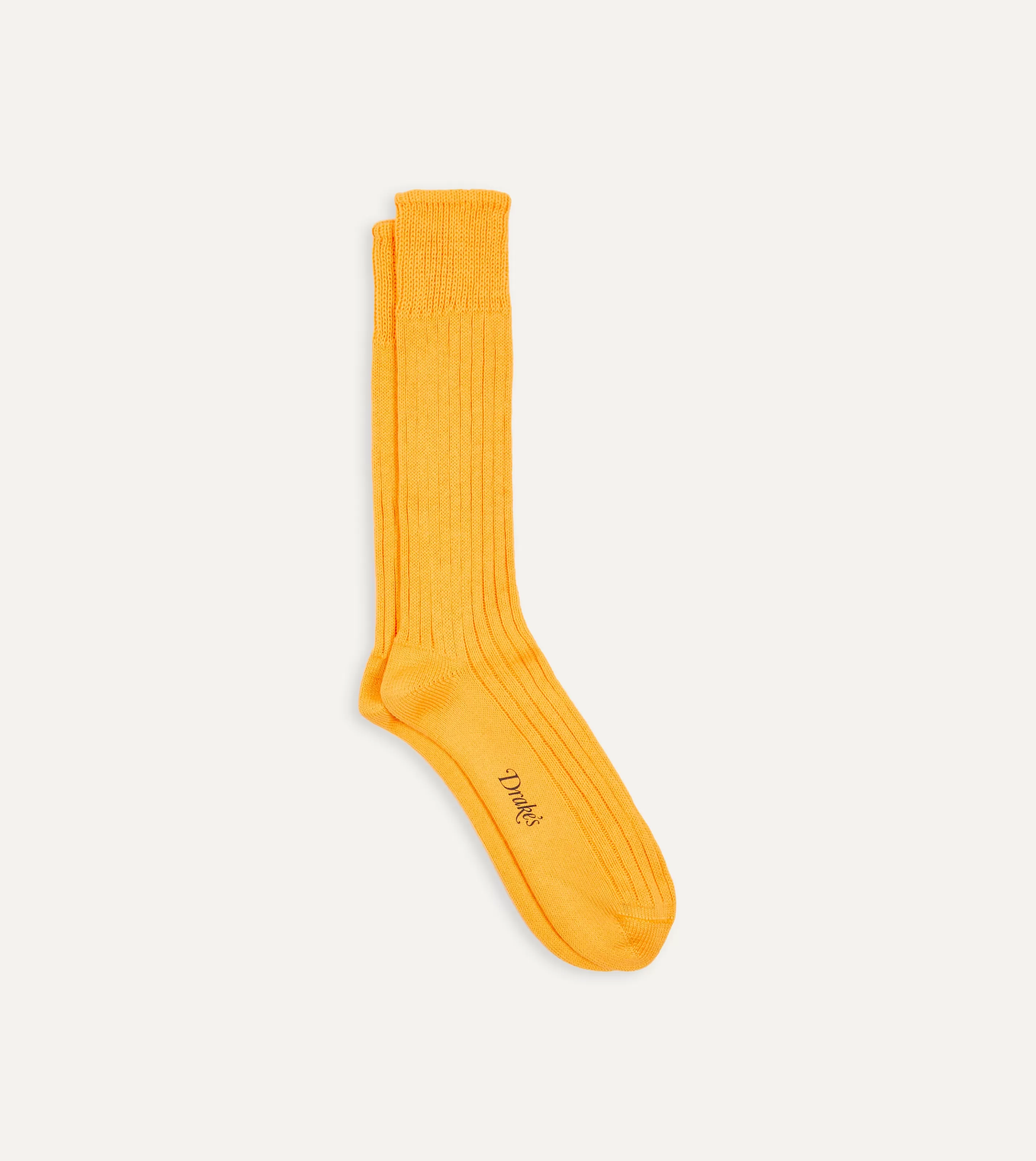 Drake’s Socks | Cotton Sports Socks Yellow