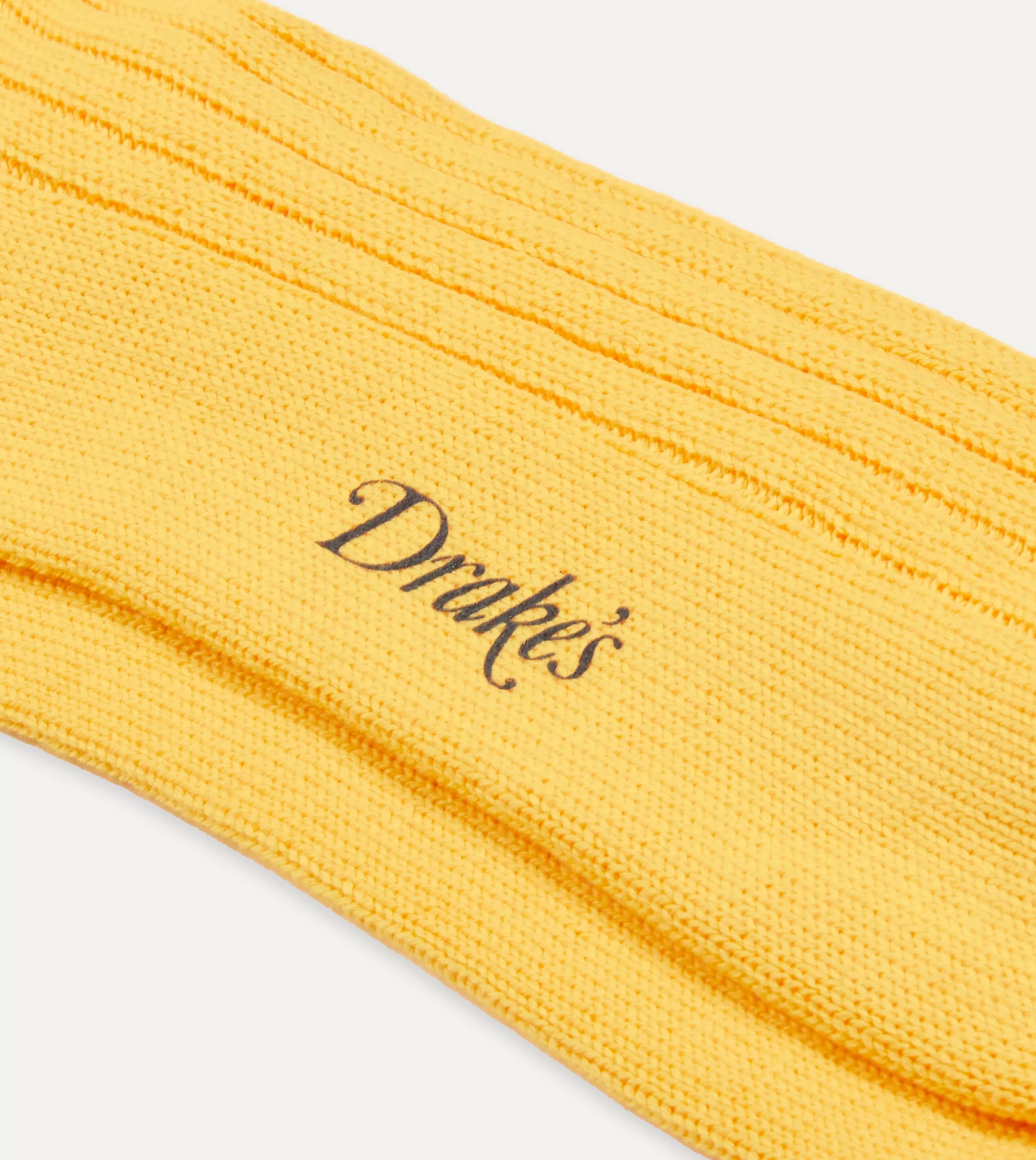 Drake’s Socks | Cotton Sports Socks Yellow