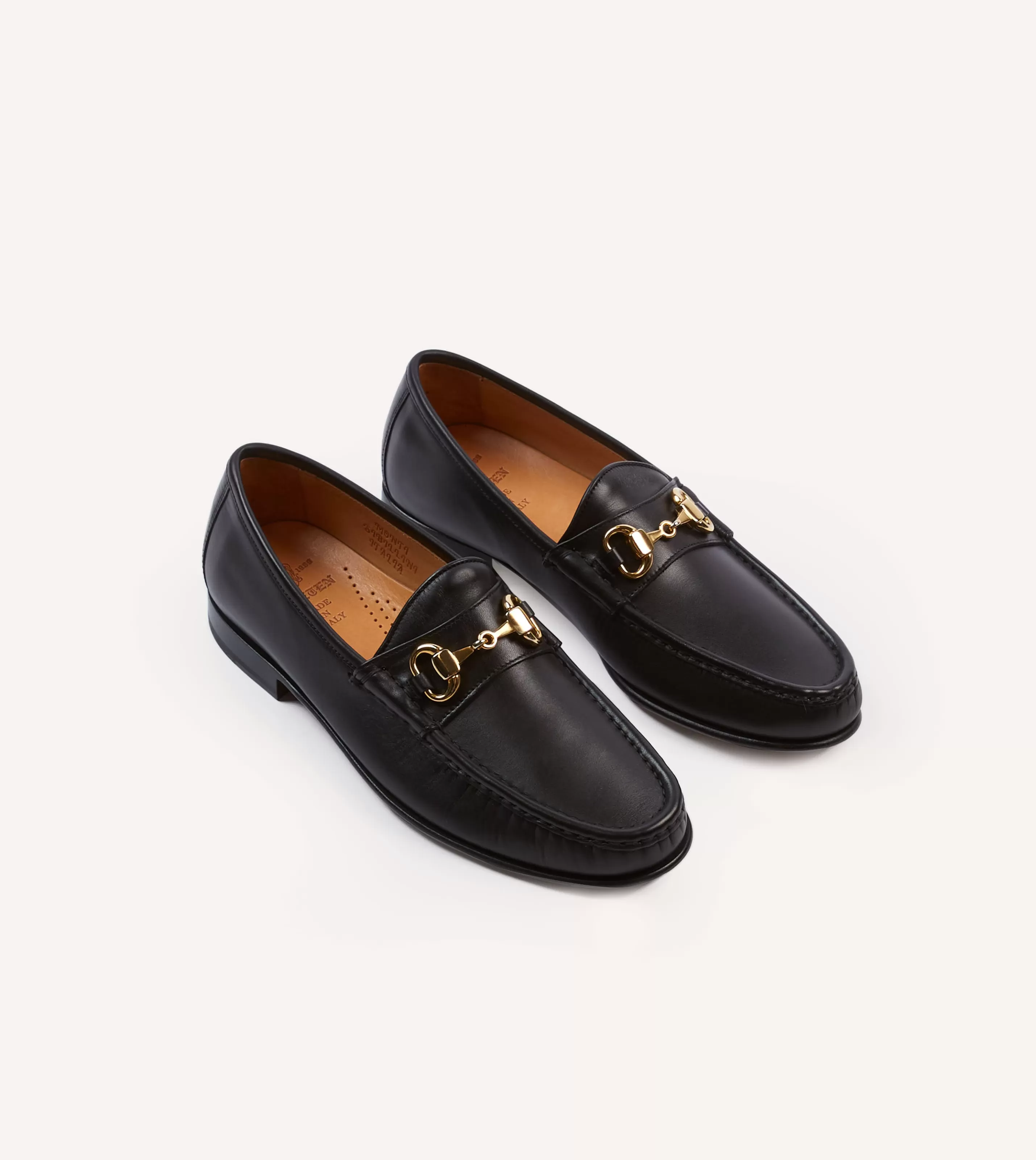 Drake’s Loafers | Yuketen Moc Ischia Black Leather Bit Loafer